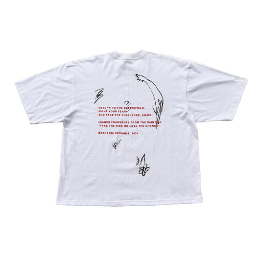 SPECIAL DROP NO.1 'TAKE OR LOSE' (WHITE) BOXY OVERSIZED T-SHIRT