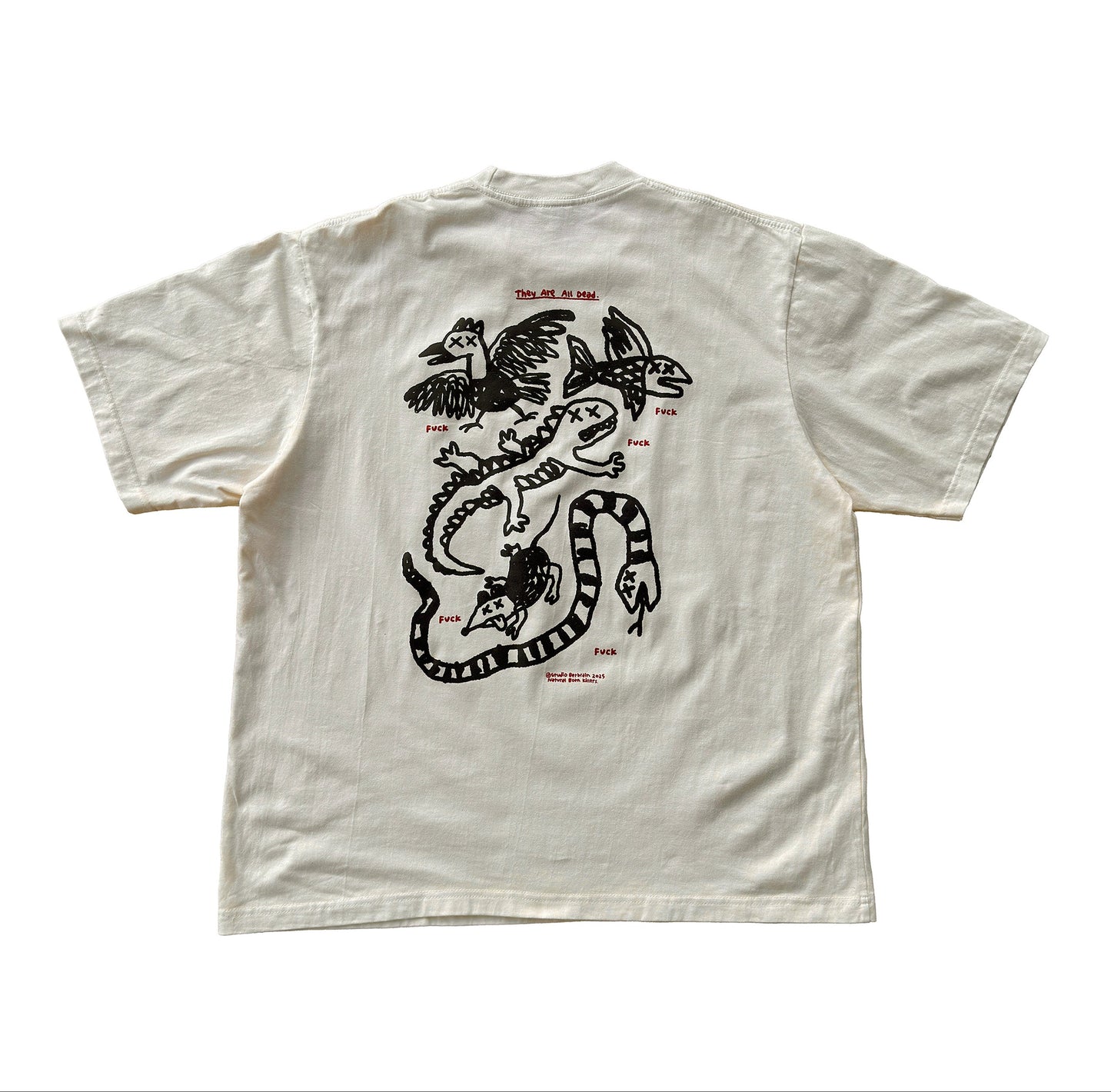 DROP NO.4 'NATURAL BORN KILLERS' (BROKEN WHITE) CLASSIC FIT T-SHIRT