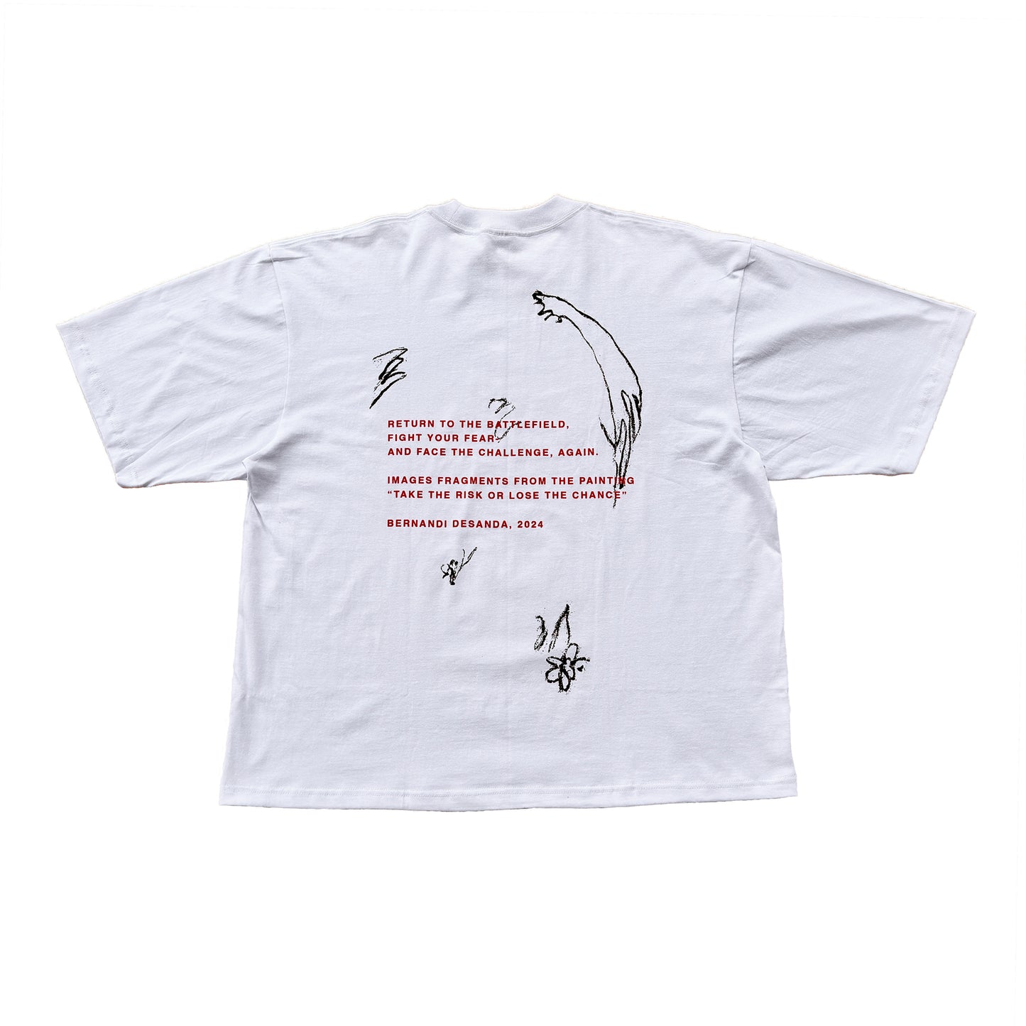 SPECIAL DROP NO.1 'TAKE OR LOSE' (WHITE) BOXY OVERSIZED T-SHIRT