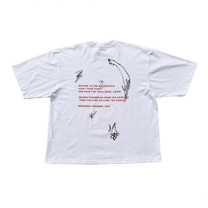 SPECIAL DROP NO.1 'TAKE OR LOSE' (WHITE) BOXY OVERSIZED T-SHIRT