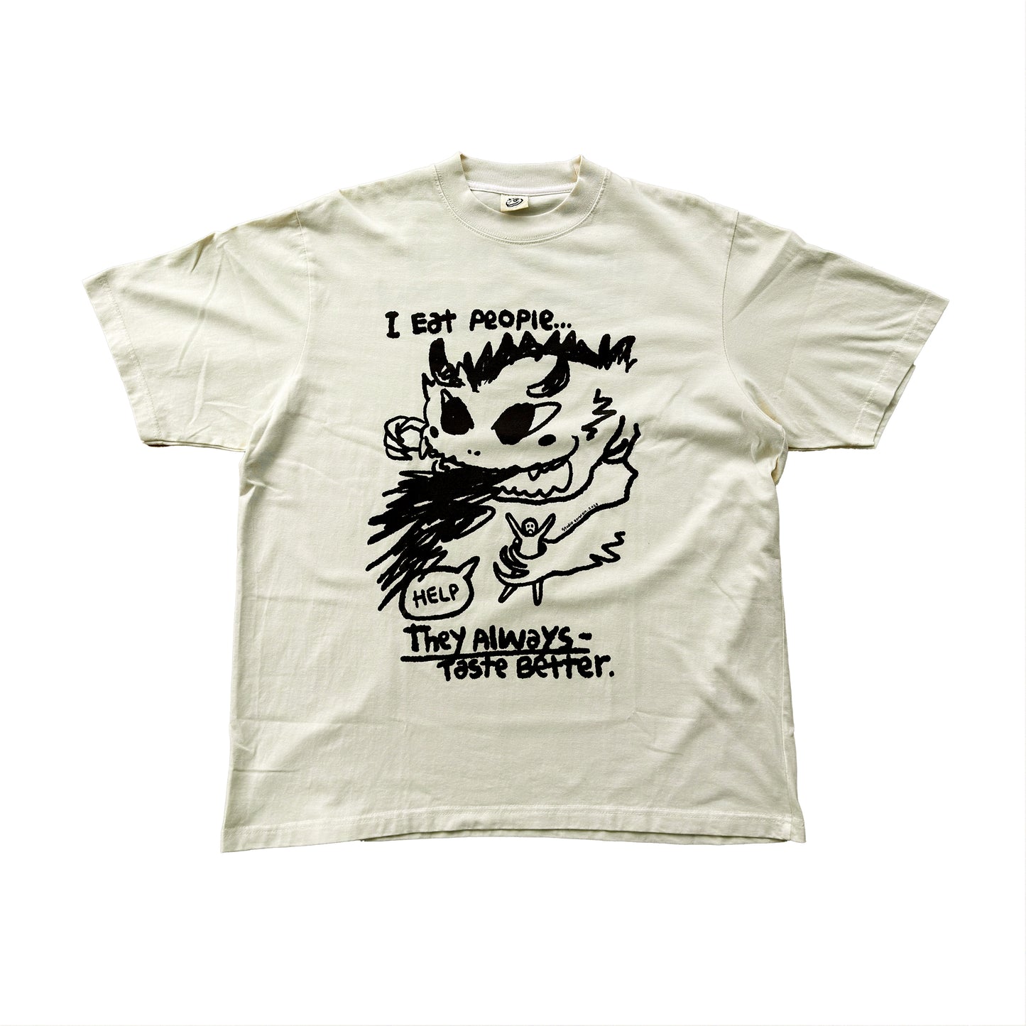 DROP NO.3 'GOOD LUCK' (BROKEN WHITE) CLASSIC FIT T-SHIRT