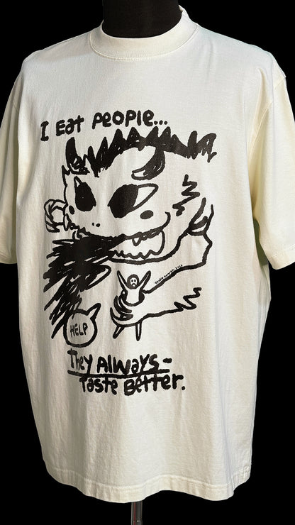 DROP NO.3 'GOOD LUCK' (BROKEN WHITE) CLASSIC FIT T-SHIRT