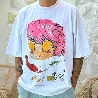 SPECIAL DROP NO.1 'TAKE OR LOSE' (WHITE) BOXY OVERSIZED T-SHIRT