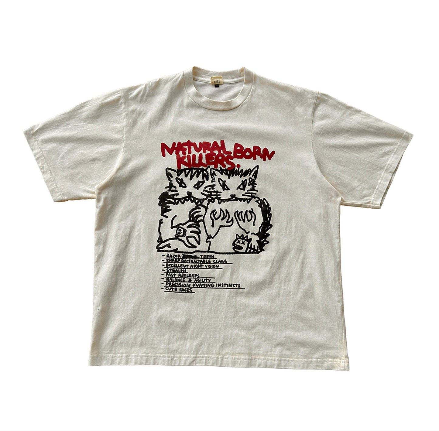DROP NO.4 'NATURAL BORN KILLERS' (BROKEN WHITE) CLASSIC FIT T-SHIRT
